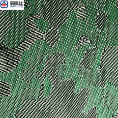 3k 240gsm camouflage pattern jacquard carbon fiber/kevlar hybrid fabric in green