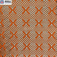 flexible 3k 240gsm X pattern orange jacquard carbon fiber/aramid kevlar hybrid woven fabric