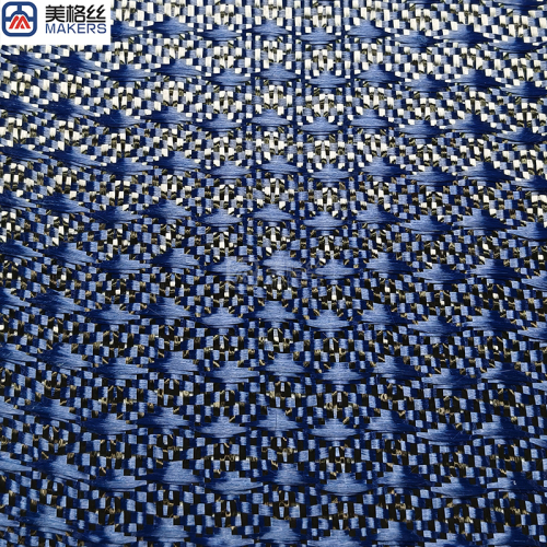 flexible 3k 240gsm real Rolls-Royce pattern blue jacquard carbon fiber/aramid kevlar hybrid woven fabric