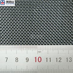colored kevlar 1500D 230gsm plain woven pure aramid Kevlar fabric in black&grey