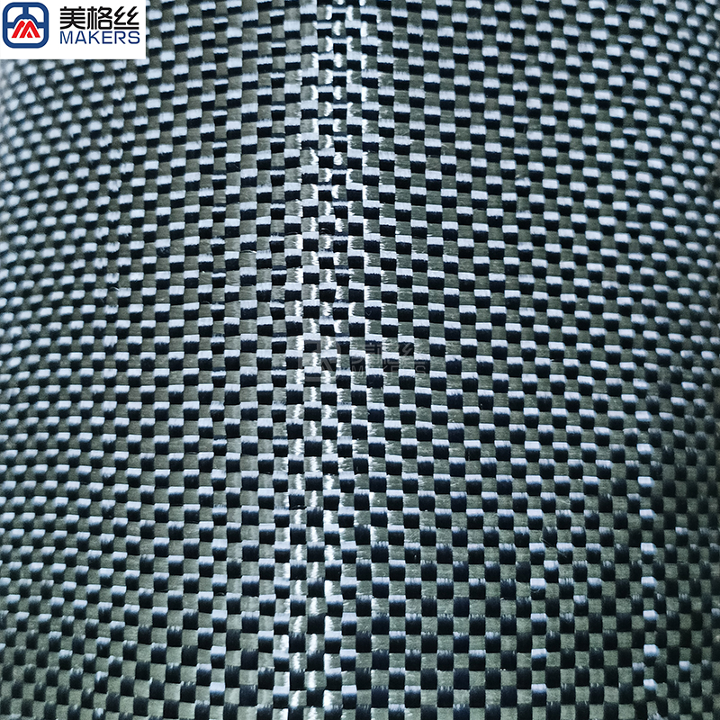 colored kevlar 1500D 230gsm plain woven pure aramid Kevlar fabric in black&grey