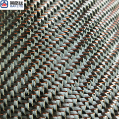 3K 210gsm rosegold + gold wire China/Taiwan yarn twill metallic carbon fiber fabric CF cloth