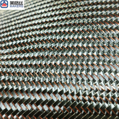 3K 210gsm rosegold + gold wire China/Taiwan yarn twill metallic carbon fiber fabric CF cloth