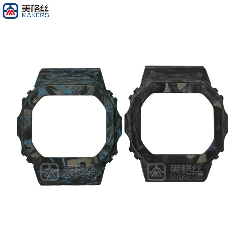 purple forged carbon fiber watch case carbon fiber parts