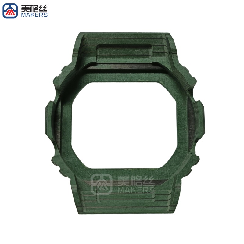 green fiberglass watch case glass fiber parts