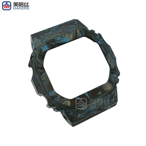 blue luminous forged carbon fiber watch case carbon fiber parts