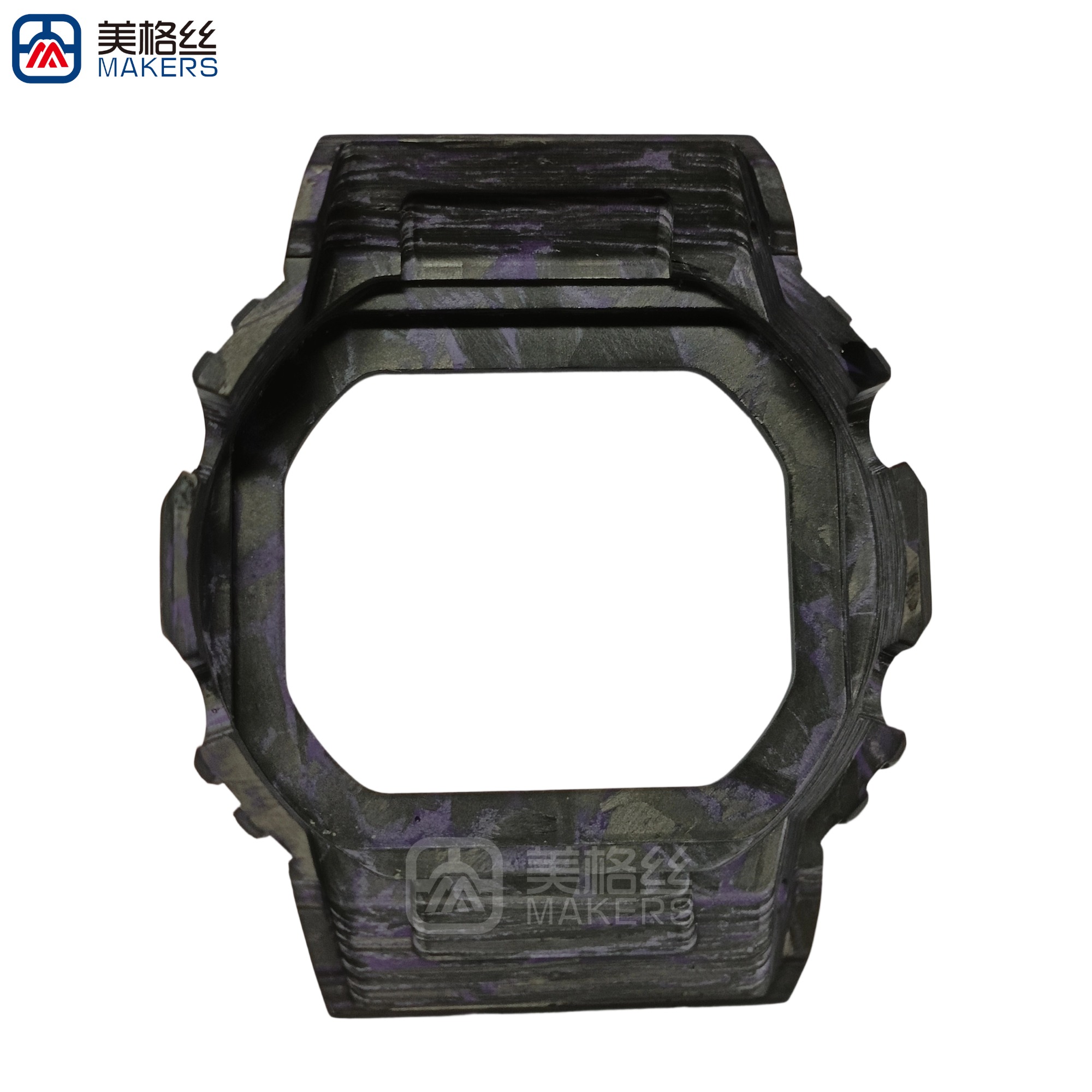 purple forged carbon fiber watch case carbon fiber parts