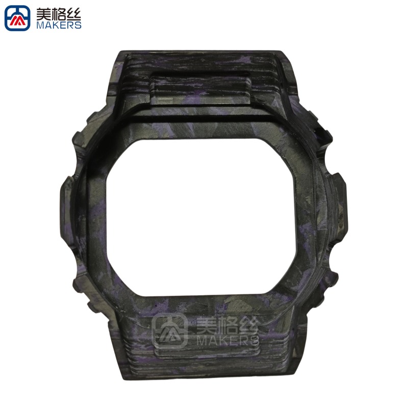 purple forged carbon fiber watch case carbon fiber parts