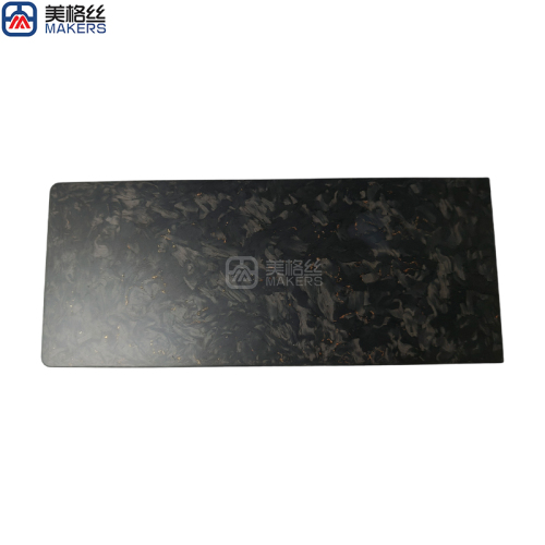 forged carbon fiber plate/sheet with gold dust colored forged carbon fiber custom forged carbon fiber