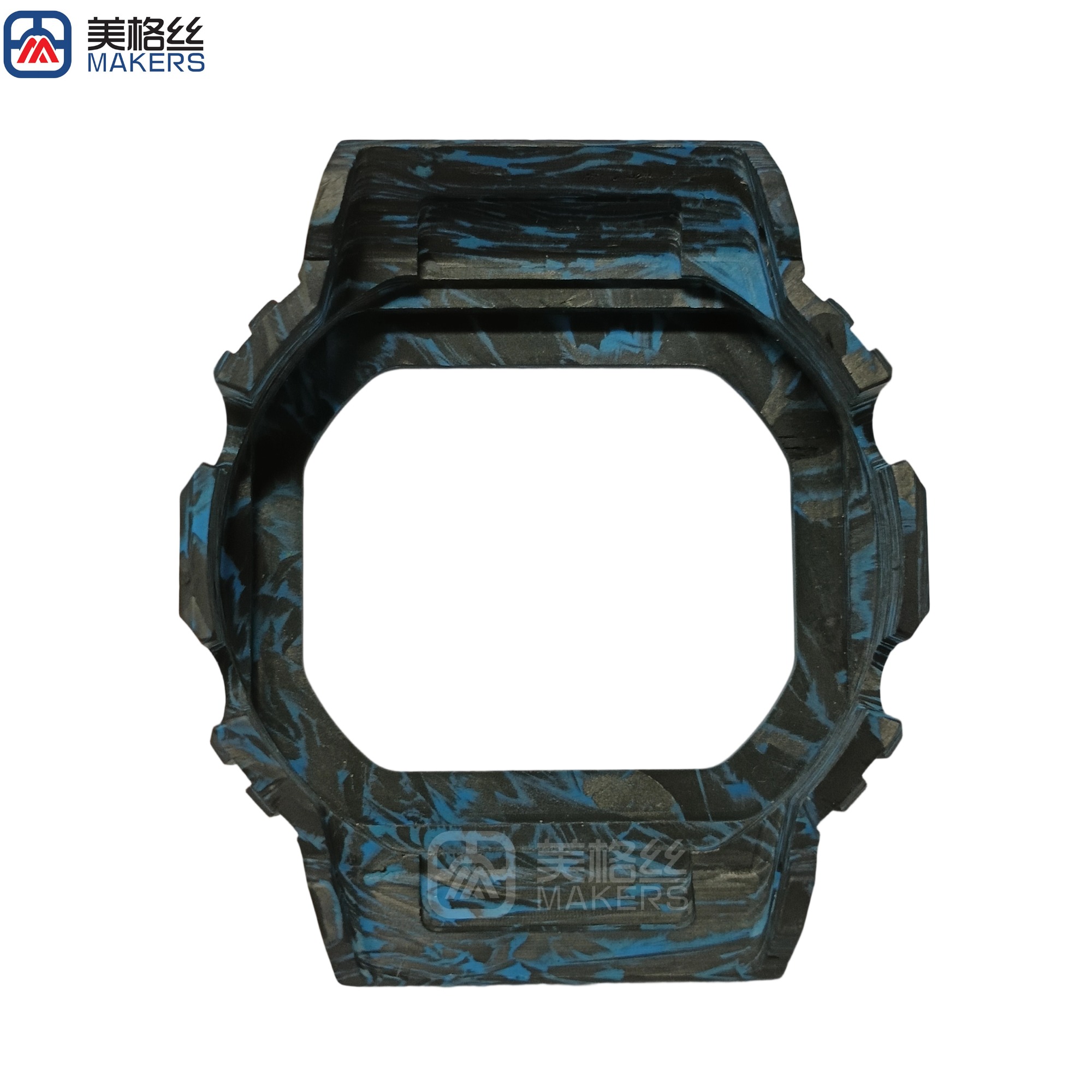 blue luminous forged carbon fiber watch case carbon fiber parts