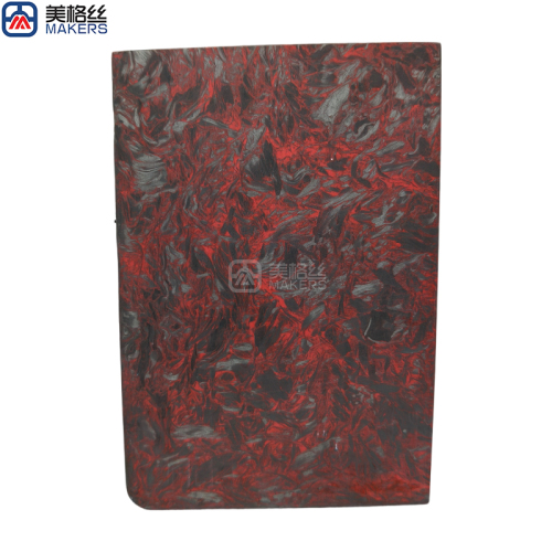 red forged carbon fiber plate/sheet colored forged carbon fiber custom forged carbon fiber