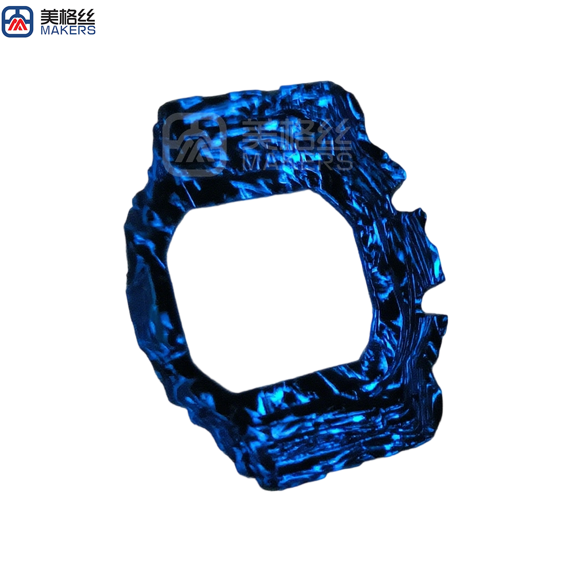 blue luminous forged carbon fiber watch case carbon fiber parts
