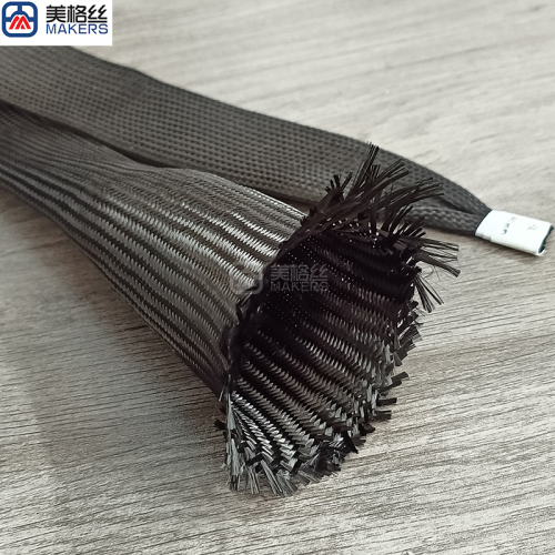 3k 40mm excellent quality carbon fiber sleeve braided sleeving rod sleeve cable sleeve protective sleeving