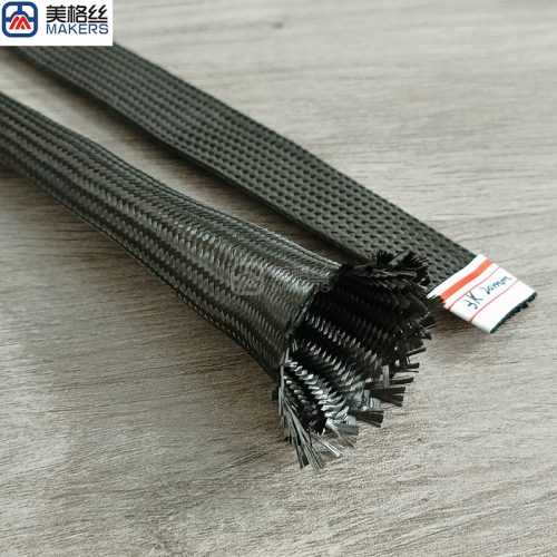 3k 20mm excellent quality carbon fiber sleeve braided sleeving rod sleeve cable sleeve protective sleeving