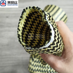 carbonfiber/kevlar hybrid sleeve(yellow&black)carbon sleeve braided sleeving rod sleeve cable sleeve protective sleeving