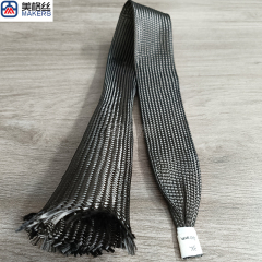 3k 40mm excellent quality carbon fiber sleeve braided sleeving rod sleeve cable sleeve protective sleeving