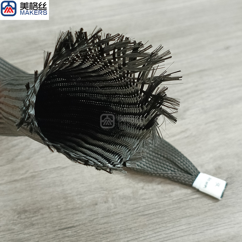 3k 40mm excellent quality carbon fiber sleeve braided sleeving rod sleeve cable sleeve protective sleeving
