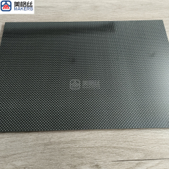 custom glossy finished plain weave carbon fiber sheet/plate 6mm thick