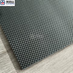 custom glossy finished plain weave carbon fiber sheet/plate 6mm thick
