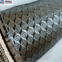 New 3K 240gsm Mini 3D cube pattern jacquard carbon fiber fabric