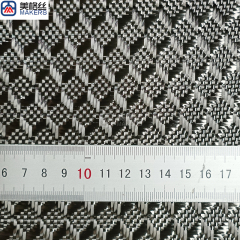 New 3K 240gsm Mini 3D cube pattern jacquard carbon fiber fabric