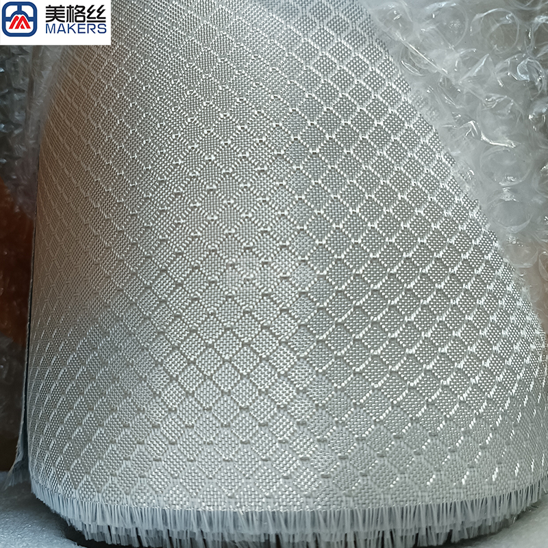 3K 220gsm diamond pattern electroplated fiberglass fabric in silver