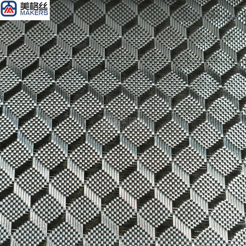 3k 220gsm 3D cube sliver eletroplated fiberglass fabric