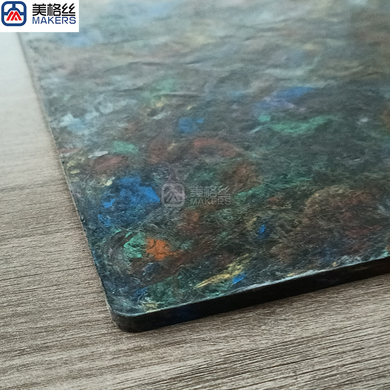 Multicolor forged carbon fiber plate/sheet