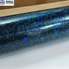 forged carbon fiber prepreg with blue flakes