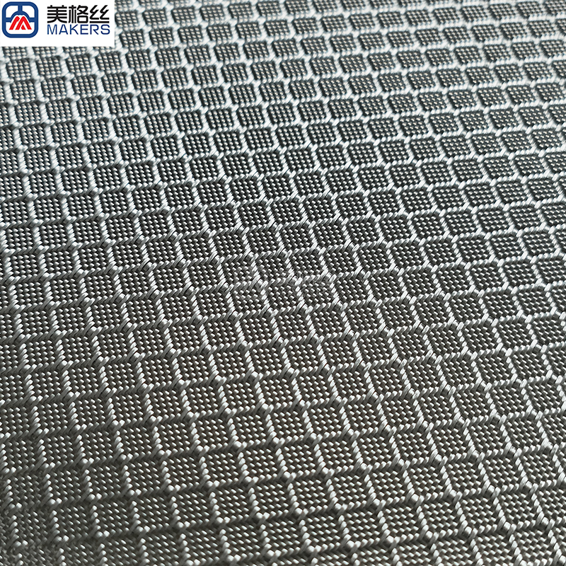 3K 220gsm diamond pattern E-Glass Fabric eletroplated fiberglass fabric in silver