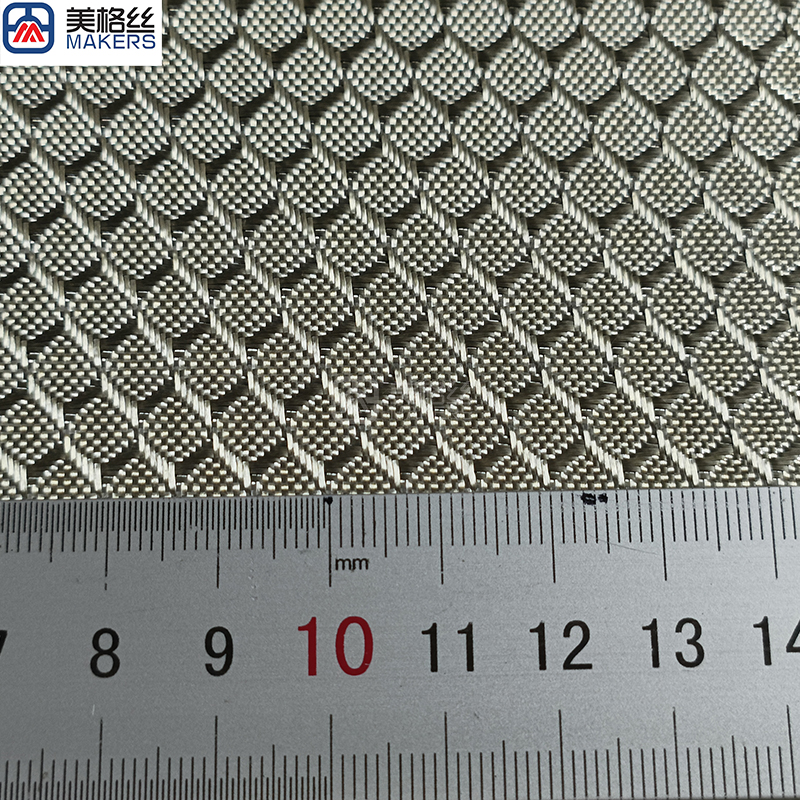 3k 220gsm 3D cube E-glass fabric eletroplated fiberglass fabric in gold