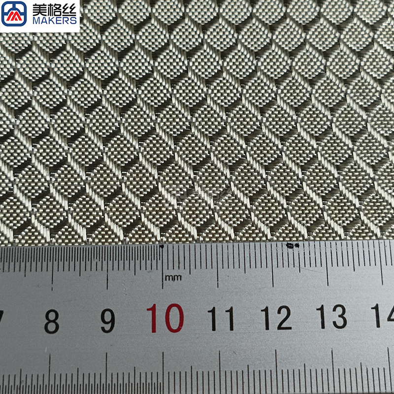 3k 220gsm 3D cube E-glass fabric eletroplated fiberglass fabric in gold
