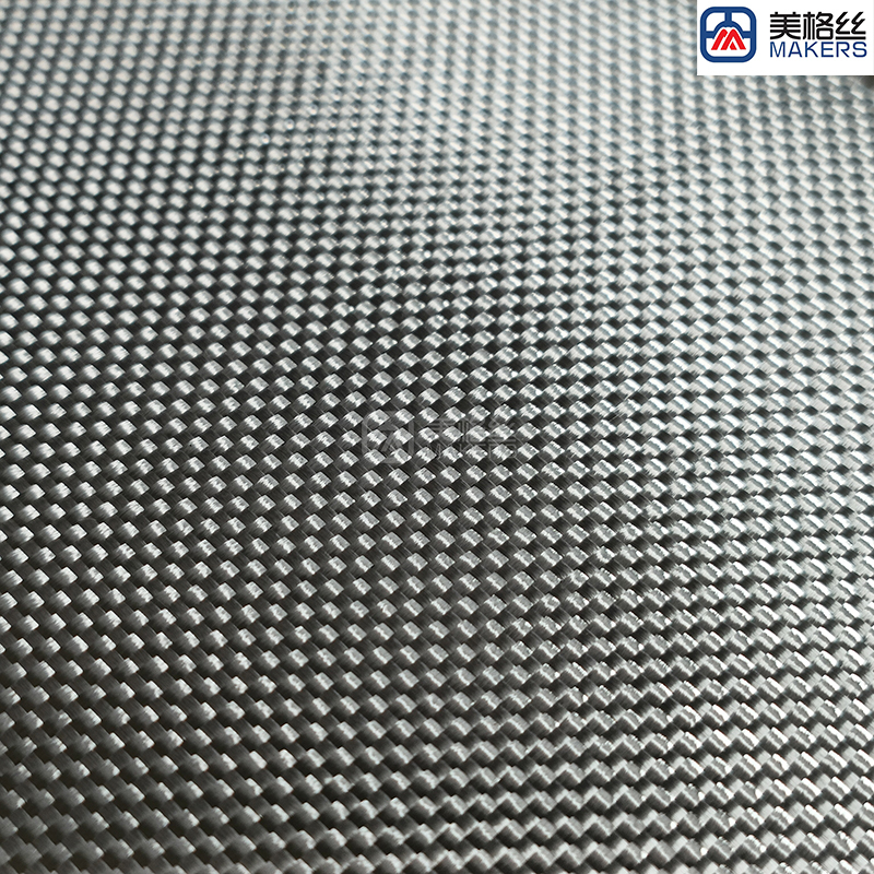 3k 300gsm plain weave eletroplated fiberglass fabric in silver