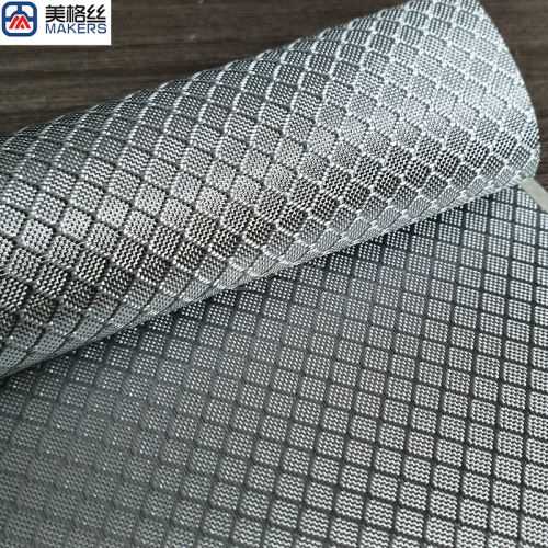3K 220gsm diamond pattern E-Glass Fabric eletroplated fiberglass fabric in silver
