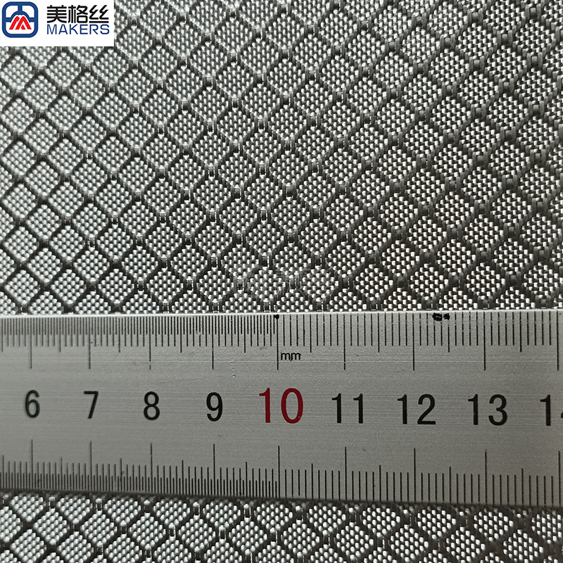 3K 220gsm diamond pattern E-Glass Fabric eletroplated fiberglass fabric in silver