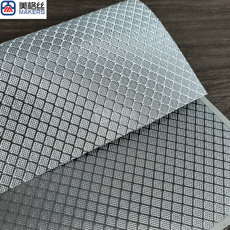3K 220gsm diamond pattern E-Glass Fabric eletroplated fiberglass fabric in silver