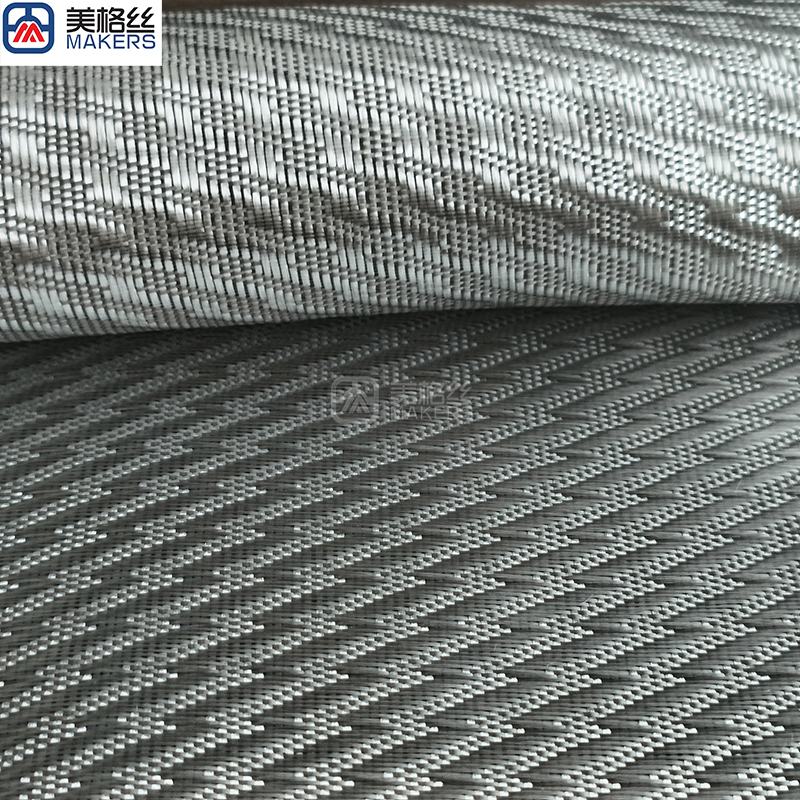 3K 220gsm lightning pattern E-Glass Fabric eletroplated fiberglass fabric in silver