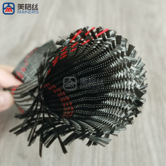 30mm black/three red stripes Carbon Fiber Braided Sleeve Expandable