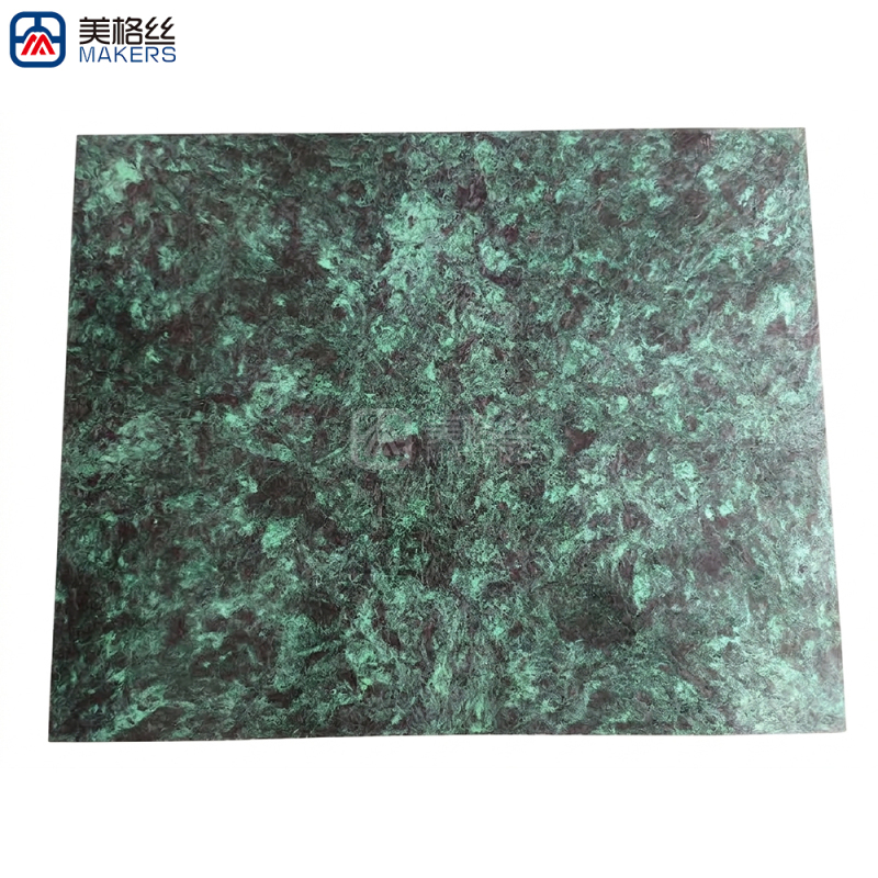 Green Meteorite Forged Carbon Fiber Sheet