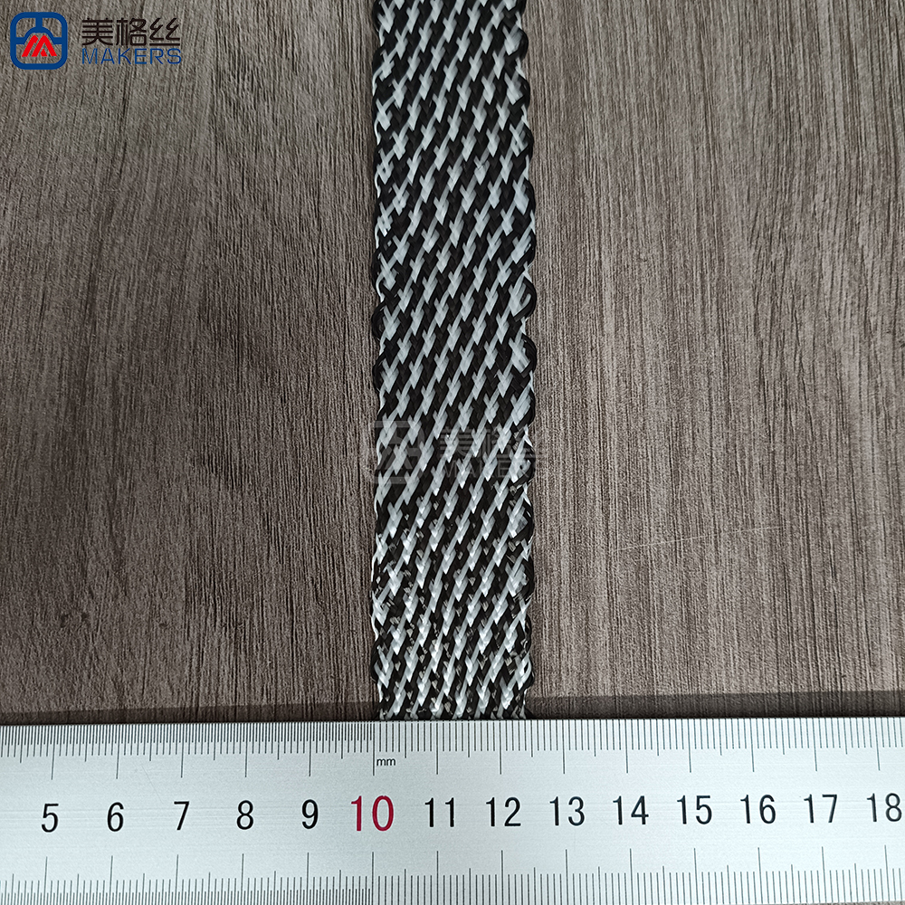 New style 25mm Carbon Fiber & Fiberglass Hybrid Braided Sleeve