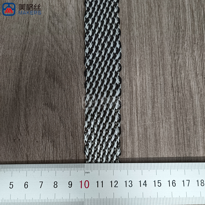 New style 25mm Carbon Fiber & Fiberglass Hybrid Braided Sleeve