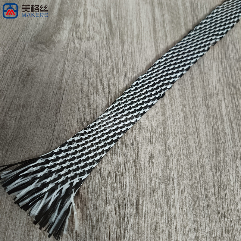 New style 25mm Carbon Fiber & Fiberglass Hybrid Braided Sleeve