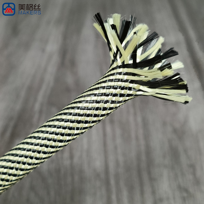 15mm Carbon Fiber & Aramid Kevlar Hybrid Braided Sleeve