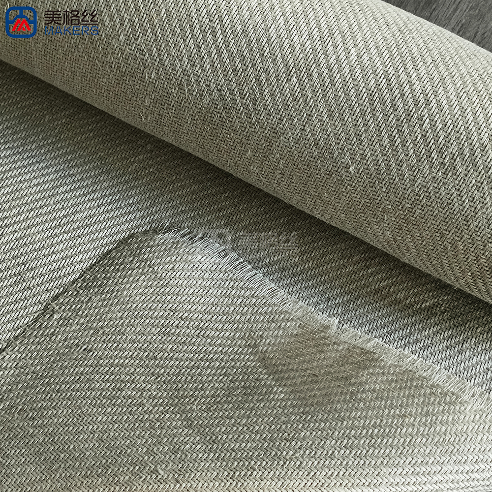 200gsm Twill Flax Fabric Natural Fiber Woven Fabric Reinforcement
