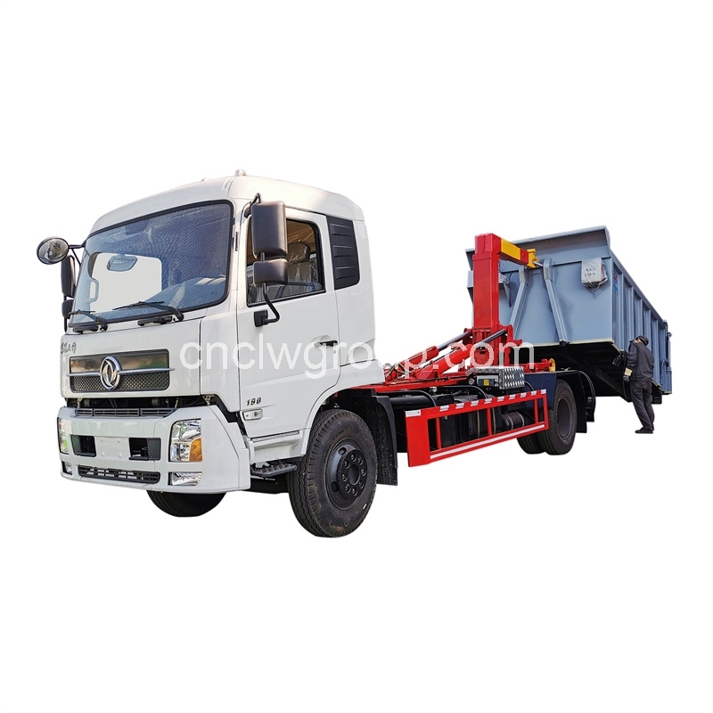 Dongfeng 15 ton hook lift garbage truck swing arm truck