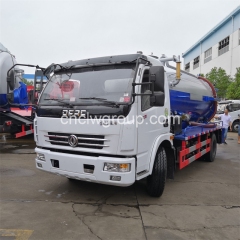 Dongfeng 8m3 pipe cleaning dredge vacuum sewage suction truck