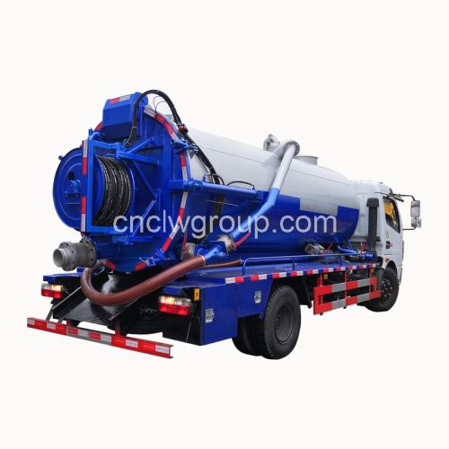 Dongfeng 8m3 pipe cleaning dredge vacuum sewage suction truck