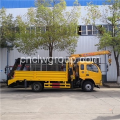 6 Wheeler Flatbed Truck with 3.2 Ton Crane