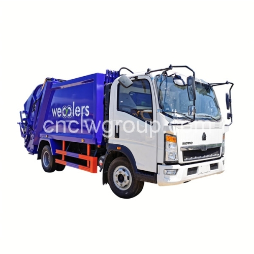 HOWO 4x2 5m3 Garbage Compactor Truck