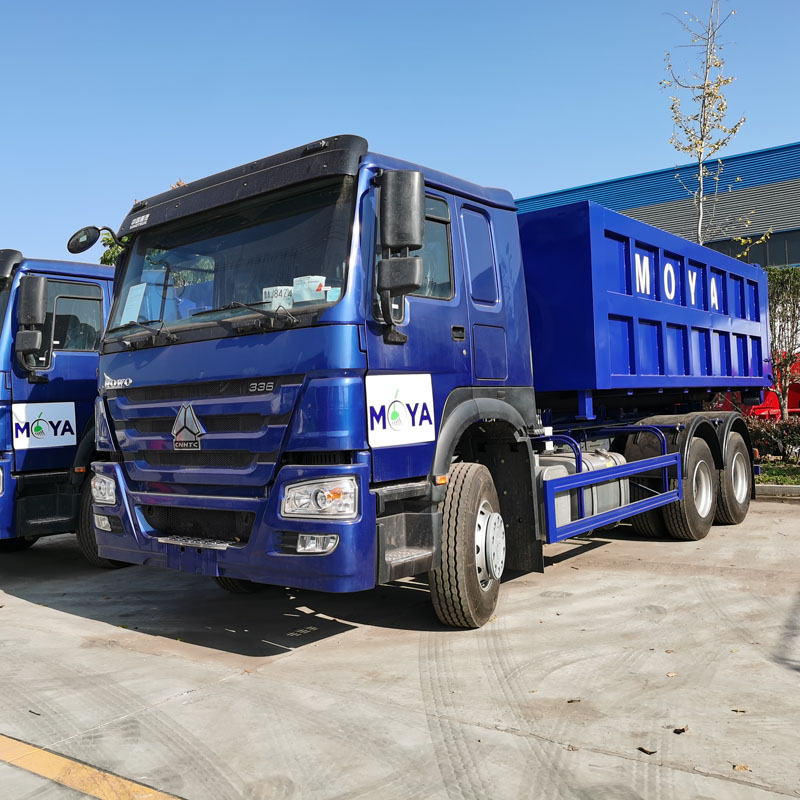 Sinotruk HOWO 25 ton Hook Lift Garbage Truck with 20cbm 30cbm Hook Waste Bin